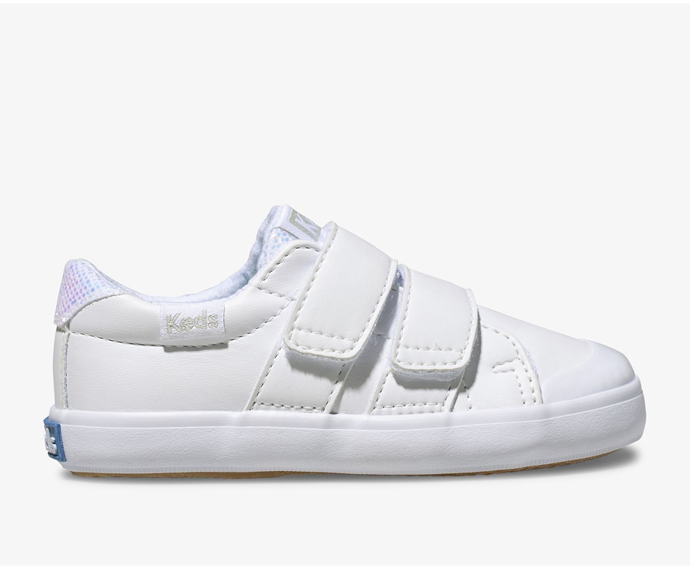 Slip Ons Keds Enfant Blanche - Courtney - 809-DUJHYQ